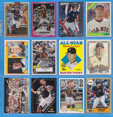 Buster Posey Lot (12 cards) Topps Chrome Silver Pack Mojo+, San Francisco Giants