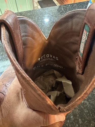 Tecovas Men’s Size 11D Soft Leather Top Vibram Soles Brown Mid Cav - Picture 8 of 13