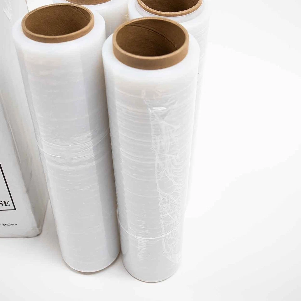 Clear 18" 80 Gauge Stretch Film Pallet Wrap Moving Warehouse 4 ROLLS CASE - Image 4 of 4