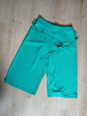 Lockere stoffhose sommerhose weitem Bein in Grün Primark gr 40