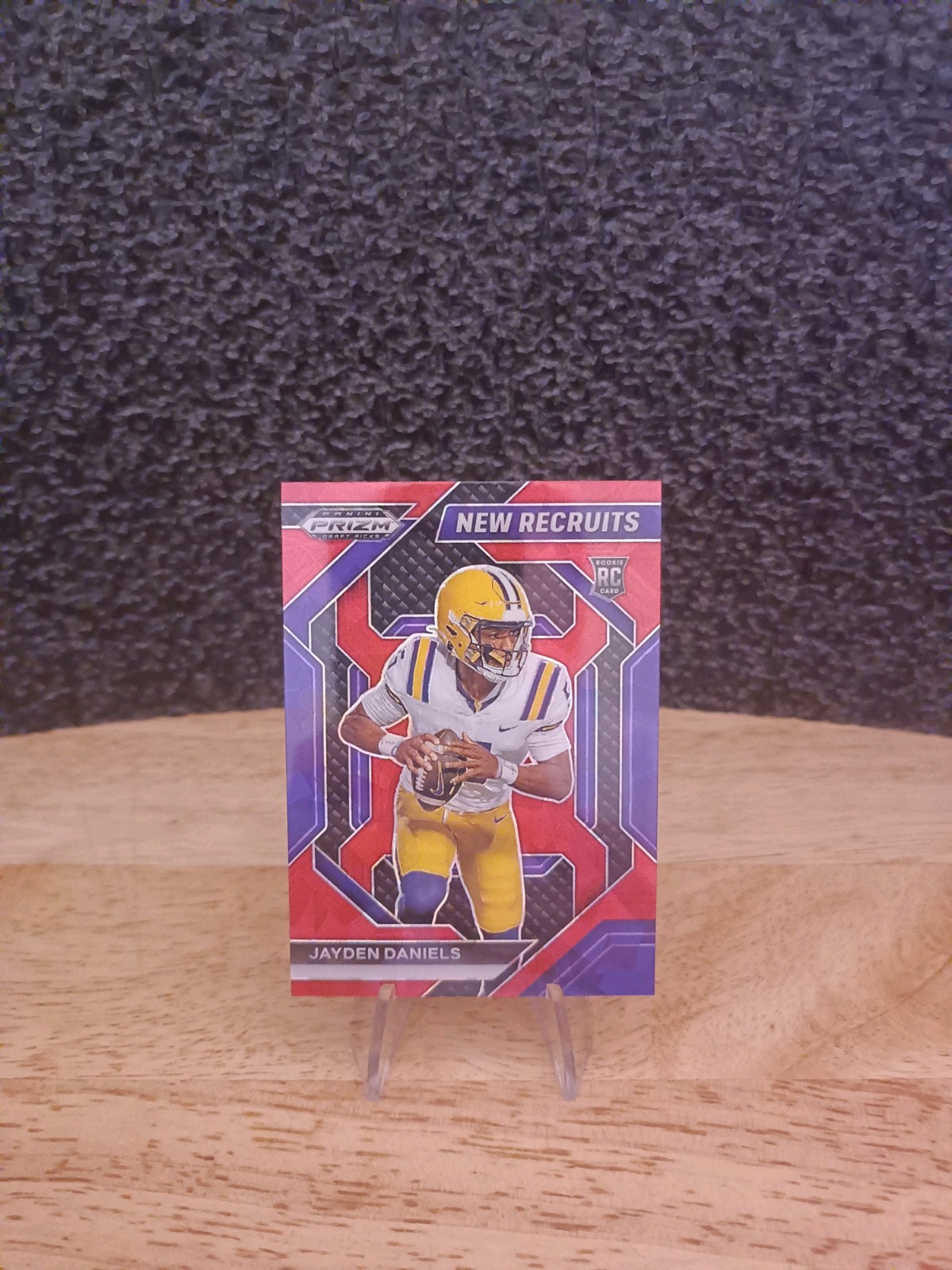 Jayden Daniels 2024 Panini Prizm DP New Recruits RED CRACKED ICE (RC) #