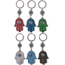 Evil Eye Good Luck Charm Keychains Hamsa