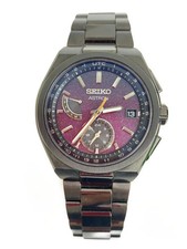 SEIKO Solar Wristwatch/Analog/Titanium/PUP/BLK/Titanium/SBXY089//