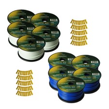 Harmony Car Primary 12 Gauge Power or Ground Wire 1000 Feet 10 Rolls White Blue