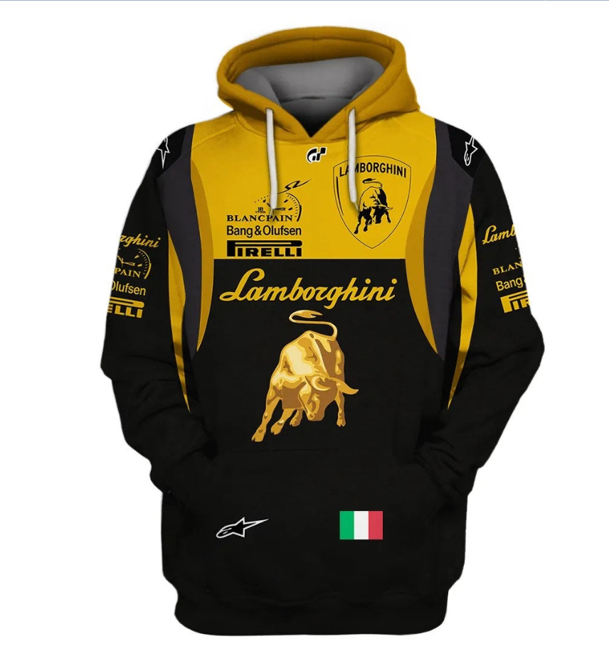 3D Italian Racing Team Lamborghini Firelli Racing Team Aop Unisex Hoodie