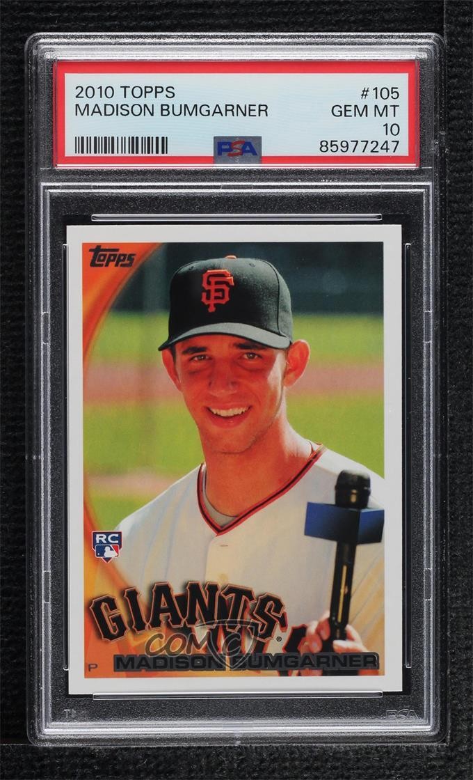 2010 Topps Madison Bumgarner #105 PSA 10 GEM MT 02u0