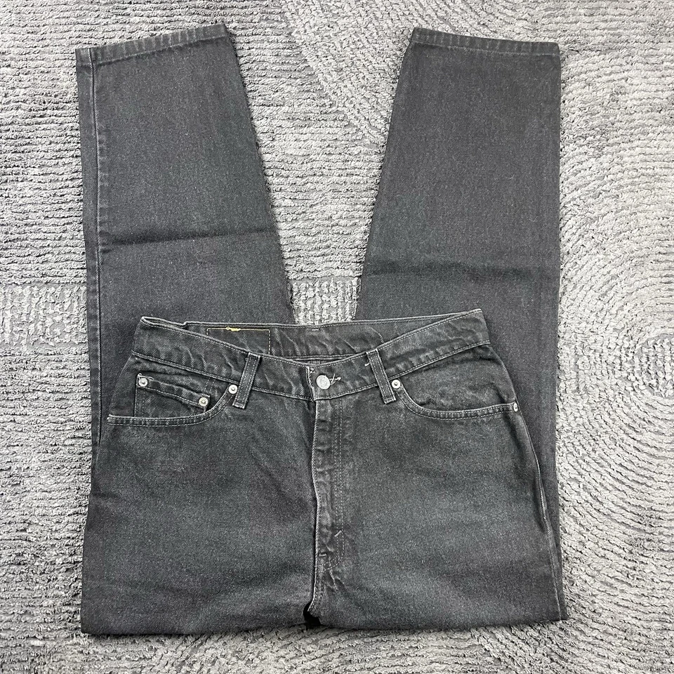 Pantalones de mezclilla vintage Levi’s 512 para hombre 30x28 calce ajustado pierna recta negros lavados hechos en EE. UU. Foto 2 de 4