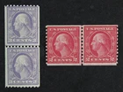 CKStamps: US Stamps Collection Scott#489 Mint LH OG #492 Mint NH OG Line Pair