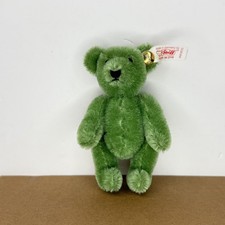 Vtg Steiff Green Mohair Teddy Bear 4" Limited Edition 2000 LGB Germany 995835