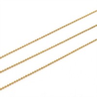 Kugelkette 304 Edelstahl Mit 18K Ip-Goldbeschichtung, 1,5 Mm, 50 Cm Meterware