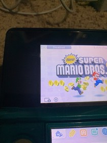 Nintendo 3DS Original - Aqua Blue + Super Mario Bros 2 Metroid READ
