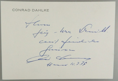 Autogramm deutscher TV und Theater Schauspieler Conrad Dahlke 15.2.76 (144391)