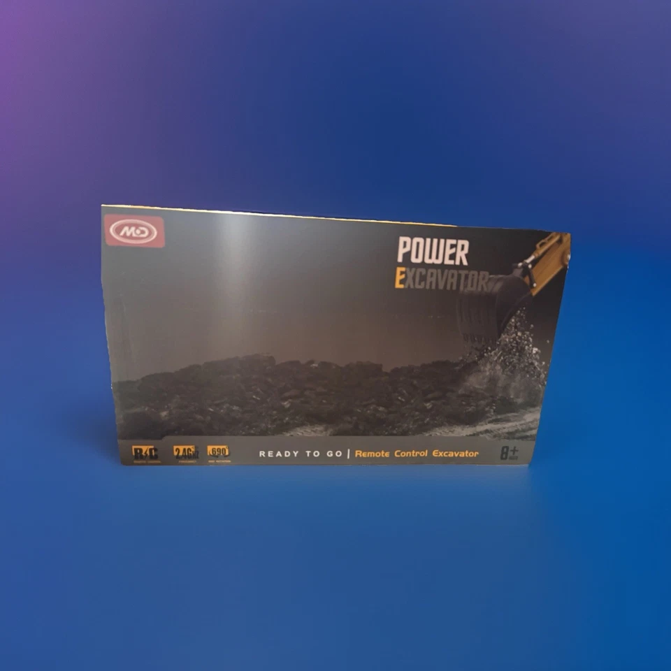 Excavadora de potencia RC de 2,4 GHz en amarillo con luz de proyección modelo de sonido NO.MD530A-B Foto 4 de 4