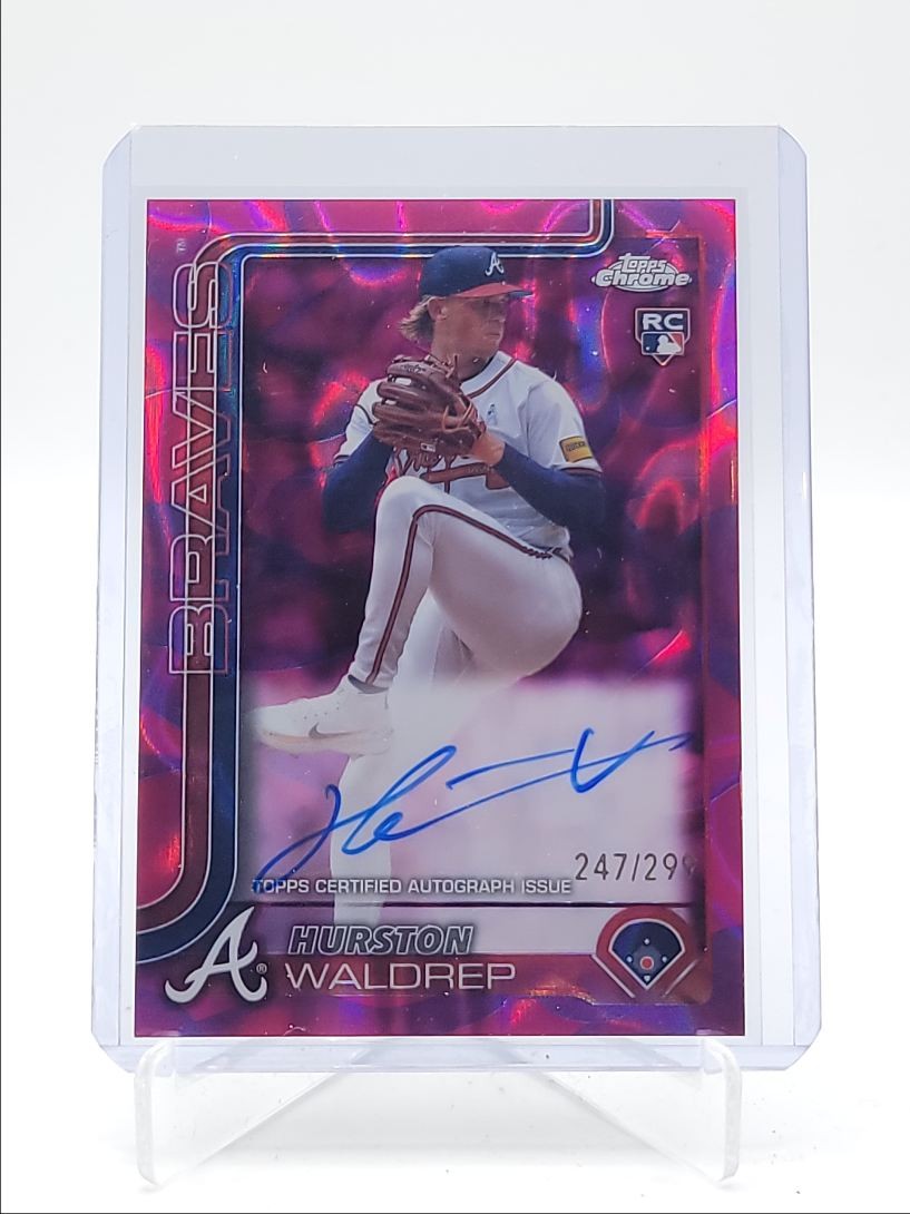 HURSTON WALDREP 2025 TOPPS CHROME ROOKIE MAGENTA PURPLE RC AUTO /299 Q3967