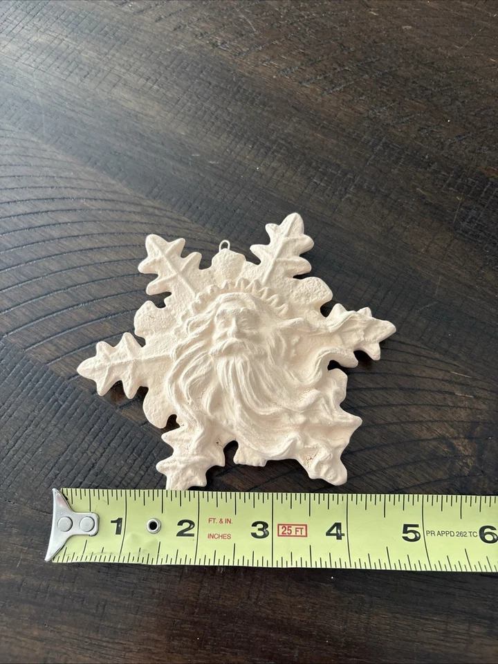 "Juego de 5 adornos navideños bisque cerámico de 3,5"-5"" listos para pintar" Foto 2 de 4