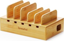 Bamboo Charging Station for Multiple Devices Cell Phone Docking Stations