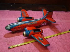 Bandai U.S. Air Force 6672 Tornado Friction Tin Airplane B-45 Japan 1960s Works