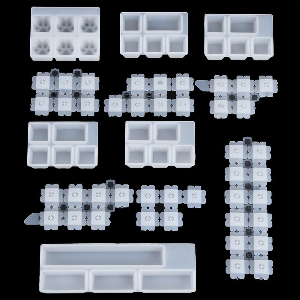 Custom mechanical keyboard keycap silicone molds for UV resin crafting