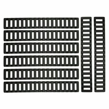 8 PCS 7" Heat Resistant Low Profile Rubber Rail Cover Fits Picatinny 20mm Rail