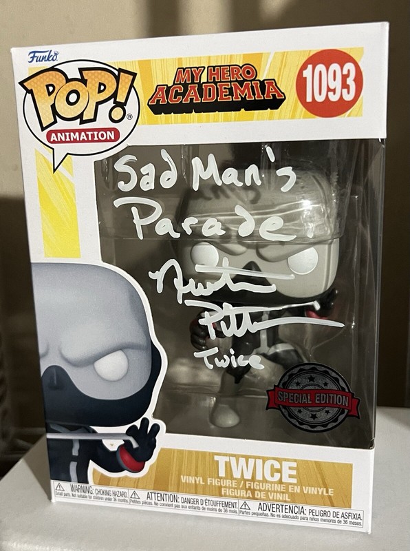 TWICE FUNKO POP 1093 AUTO/QUOTE BY NEWTON PITTMAN WITH MAS CERT