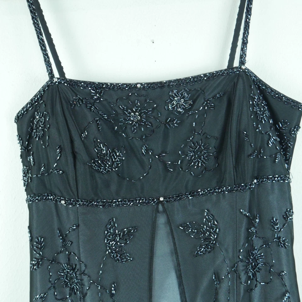 Betsy & Adam Size 12 Prom Dress Vintage Y2K Whimsigoth Sheer Beaded Regency Gown - Image 3 of 4