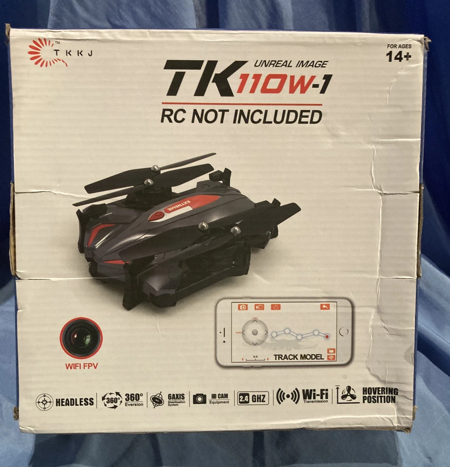 2.4G 6Axis Gyroscope TK110W-1 Folding RC Quadcopter Drone W/0.3MP WIFI Camera - Image 2 of 4