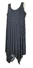 Relativity Women's Polka Dot Print Sleeveless Dress 1X 18 20 Plus Size Dress New