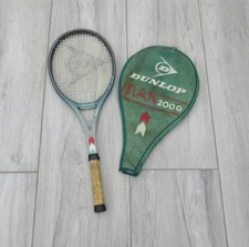 Racchetta da tennis Dunlop Max 200G usata vintage Hysol Grafil iniezione e copricapo