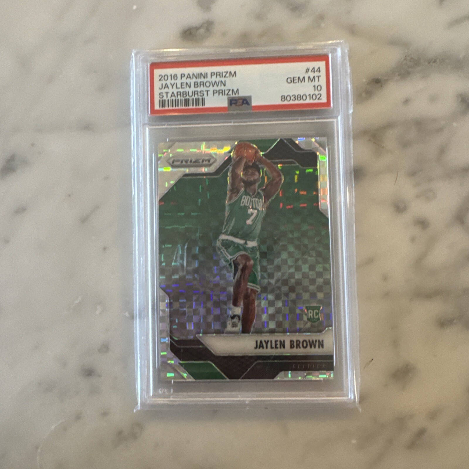 2016 Panini Prizm Starburst Jaylen Brown Celtics RC PSA 10 Gem Mint Rookie