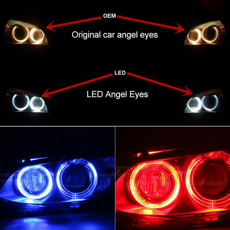 2x H8 LED Angel Eyes 120W Ringe Standlicht Für BMW E60 E61717082 LCI E90 E91