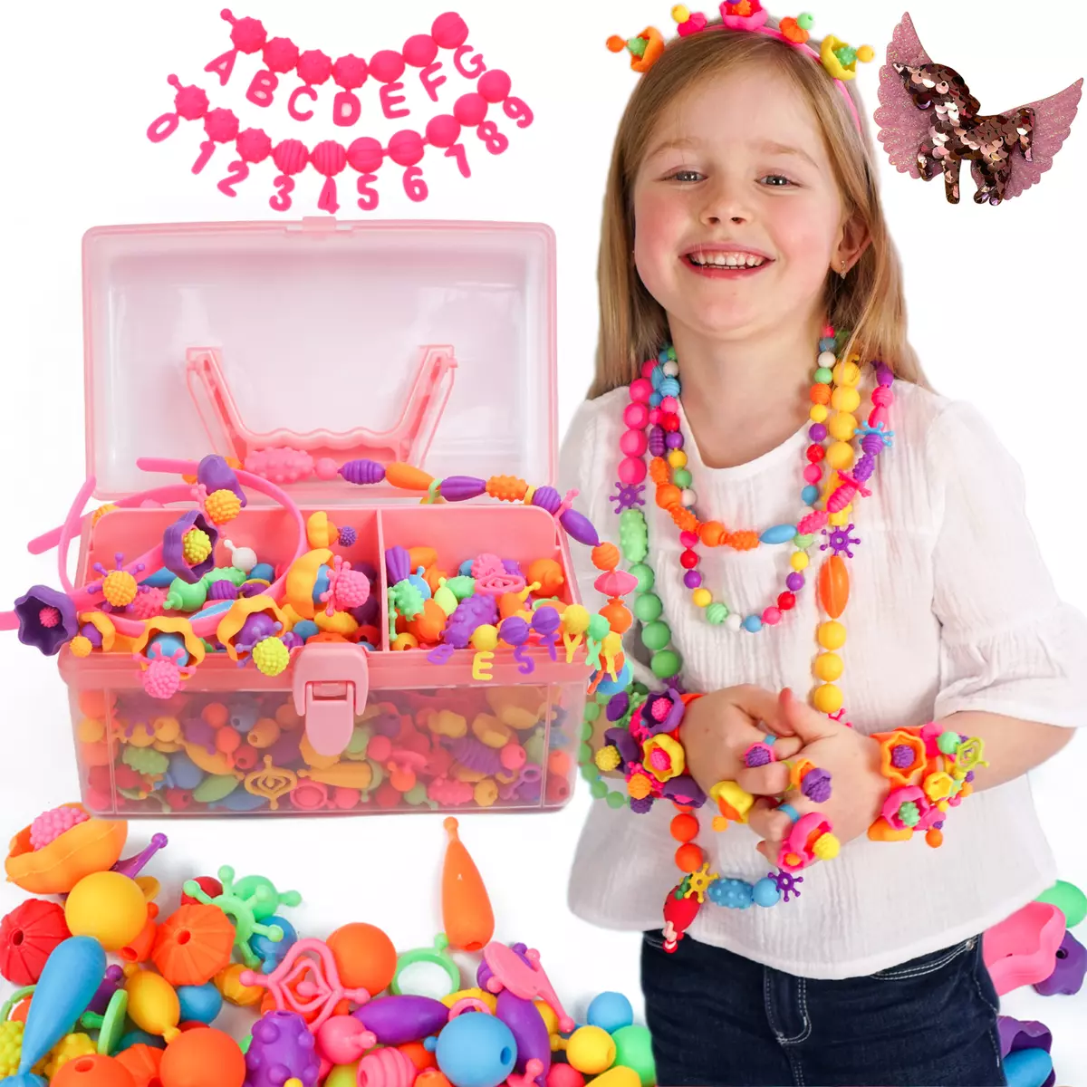 Snap Pop Beads Jewelry Making Kit, Pop It Beads For Girls