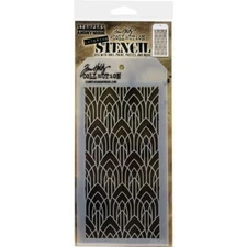 Scrapbooking Crafts Tim Holtz Layered Stencil Deco Arch Round Arches Points