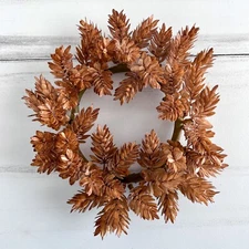 Hops Candle Ring / Mini Wreath 4.5" Inner Diameter Autumn Fall Floral Tan