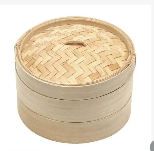 Bamboo Rice Steamer, Standard, Tan