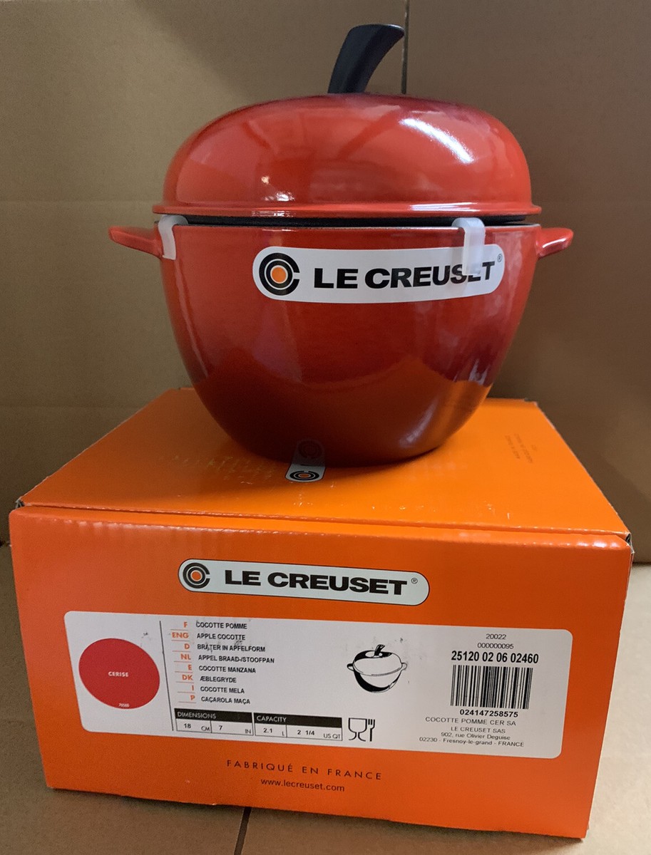 Le Creuset Cast Iron Apple Cocotte Casserole Pot 2.1L Cerise/Gift