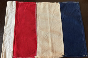 INTERNATIONAL MARITIME NAUTICAL SIGNAL FLAG LETTER T CIRCA WWII