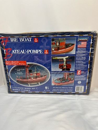Modellino barca dei pompieri Lindberg scala 1/72 Bateau-Pompe # 77226 - Foto 6 di 10