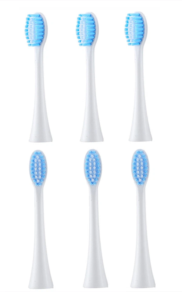 6 Pack Bürstenköpfe für ApaCare / goo sgo / SHOUBIAO Neues Upgrade weiß