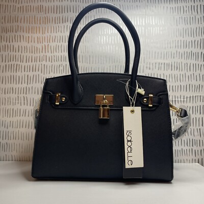 Isabelle PETA Vegan Tote Shoulder Bag Faux Leather Zip Closure