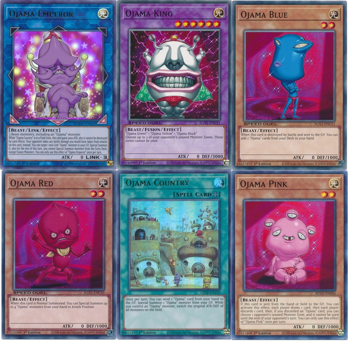 Yugioh Ojama 2024 Deck - Country - Red Blue Knight Emperor - King - 55  Cards NM | eBay Australia