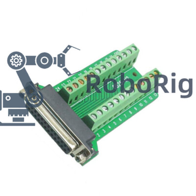 1PCS NEW DB25 Female 25Pin Plug Breakout PCB Board Terminals D-SUB Connector