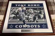 Tony Romo Dallas Cowboys Danbury Mint Issued Framed & Matted 22x25 Picture! 🇺🇸