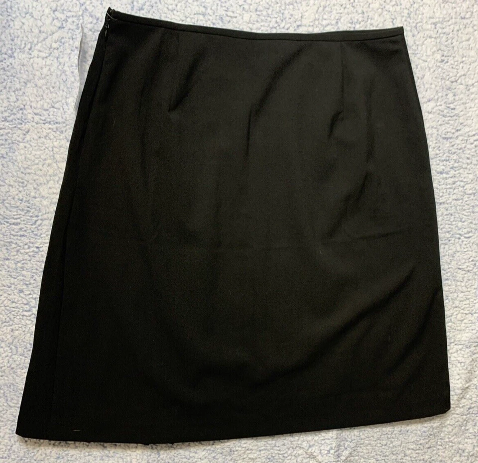 Falda clásica APT 9 para mujer talla 16 negra elástica plisada fluida con cremallera Foto 3 de 4