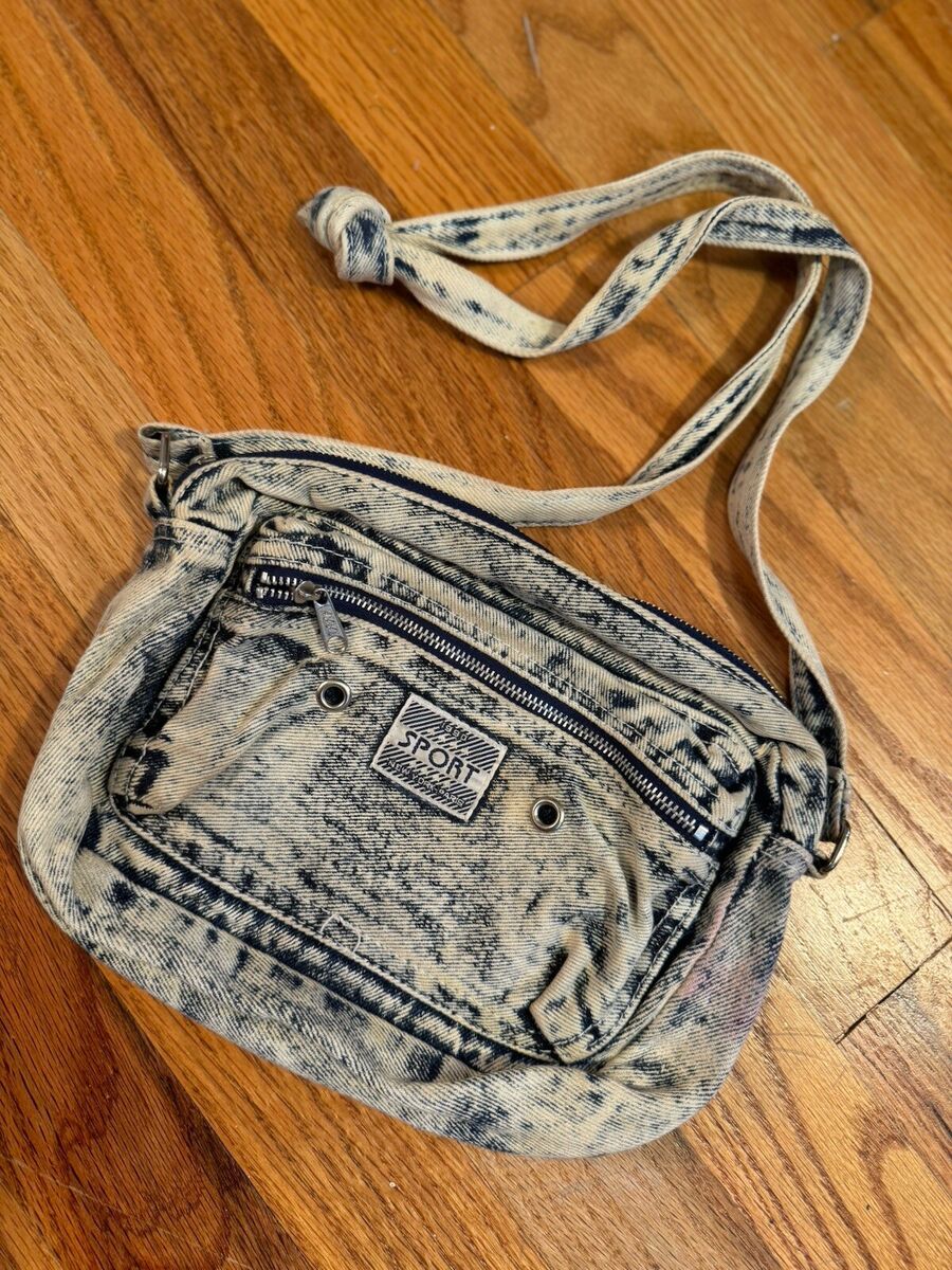 VTG 1990 Sport NYP Denim Acid Wash Small Crossbody Purse | eBay VTG 1990 Sport NYP Denim Acid Wash Small Crossbody Purse | eBay