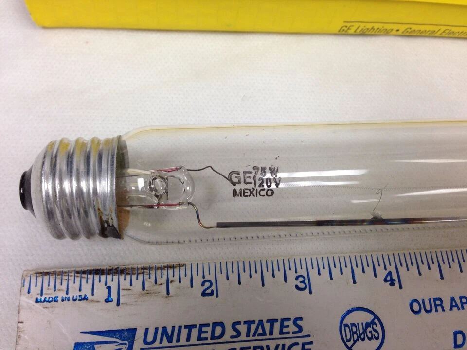 75T10/45 Showcase Lightbulb GE# 17754 T10 120V 75W Medium E26 Base 4-pcs - Image 2 of 4