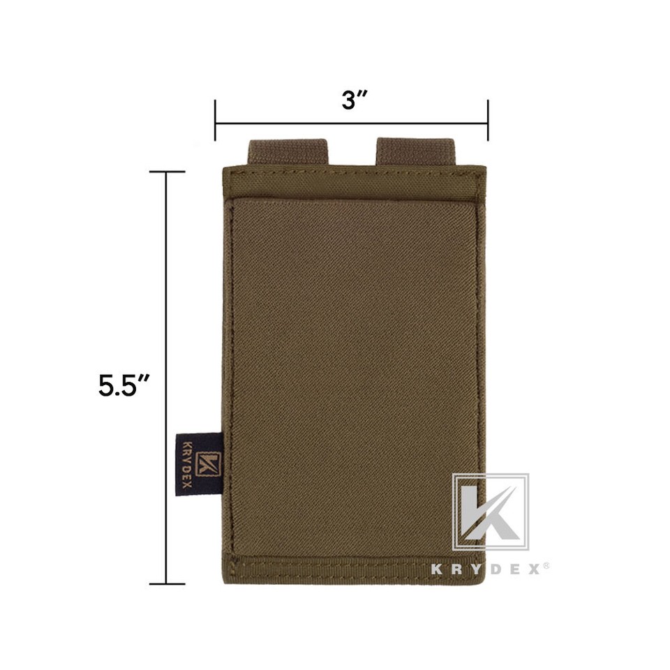 KRYDEX Tactical Double 5.56 Magazine Pouch - MOLLE Compatible, Elastic Open Top, 2-Pocket