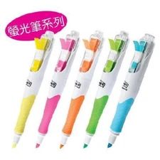 3M 2 in 1 Pens Highlighter Yellow Post-it Sticky Note Memo Pad Flag Gift Colors