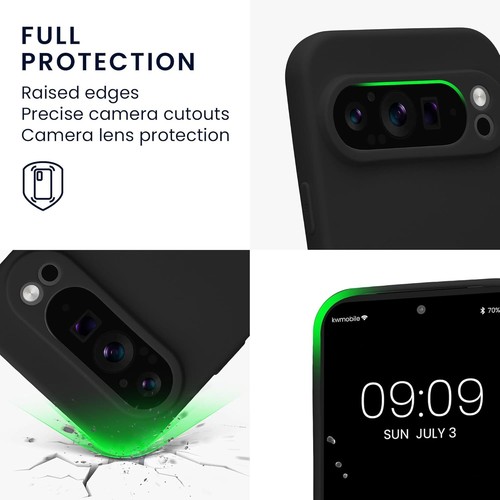 Coque Silicone Noir Pour Google Pixel 9 Pro Little Boutik© - Photo 2 sur 4