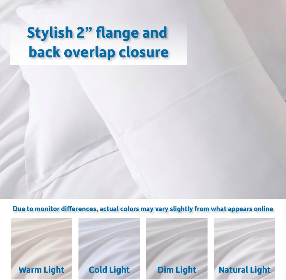 Nestl White Duvet Cover Queen Size Soft Double Brushed Queen Duvet