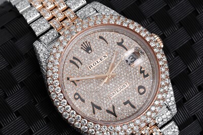 Rolex Datejust 41 mm 126331 Fully Iced Out Rose Gold & Stainless Steel Watch